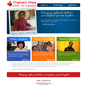 Website Design: Orphan's Hope